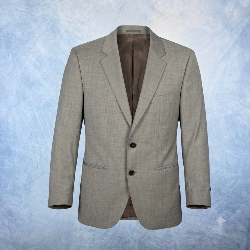 Hugo Boss Mens The James3 Sharp5 Grey Virgin Wool Blazer Sport Coat 36S
